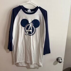 Port and Company Navy and White Avengers Long Sleeve Tee